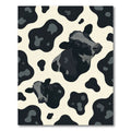 Whimsical Black and White Cow Illustration Rug