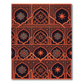 Vibrant Orange Archway Floral Lattice Rug