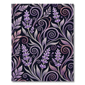 Lavender Floral Swirl Botanical Garden Rug