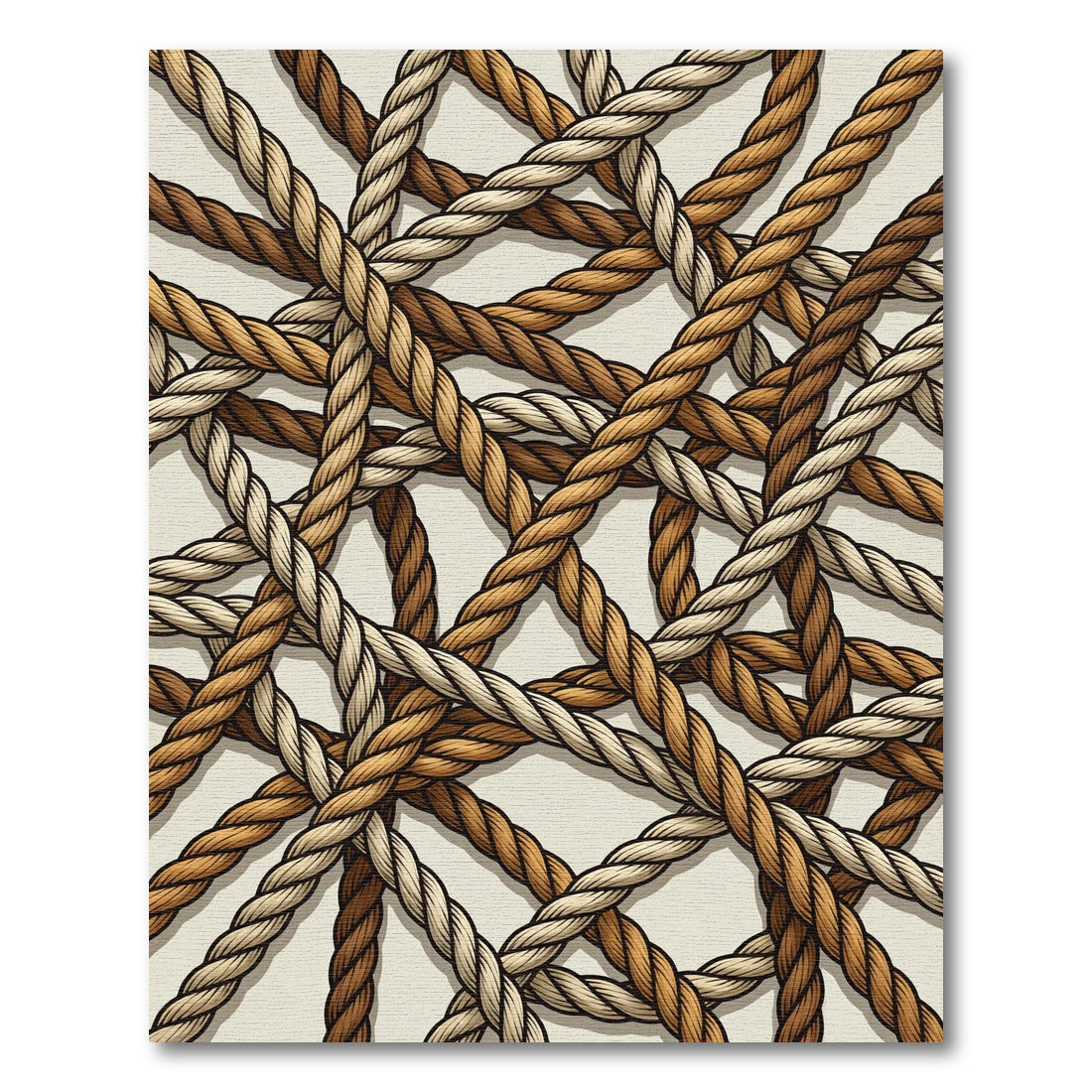 Braided Rope Intertwined Abstract Rug