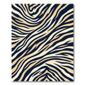 Bold Navy Cream Zebra Curves Rug