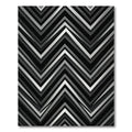 Monochrome Chevron Stripe Accent Rug