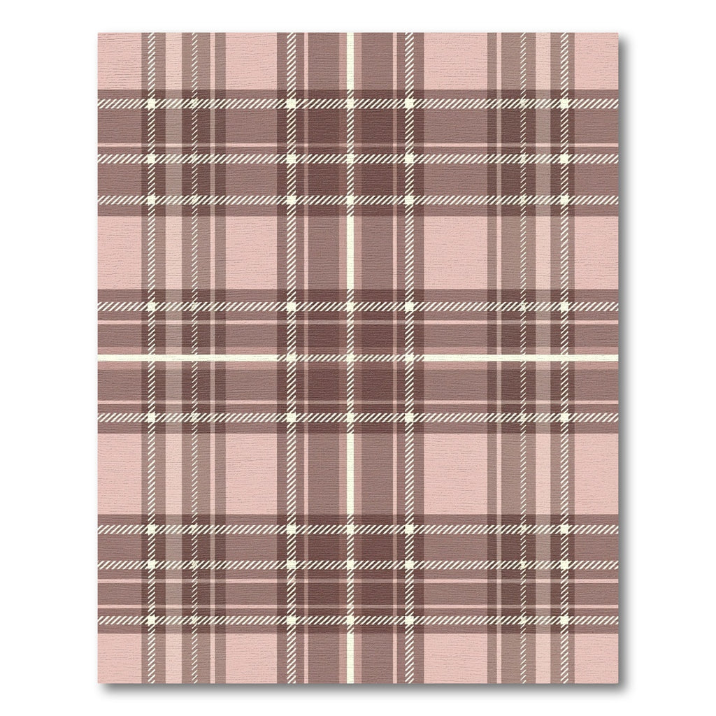 Soft Rose Pink Plaid Lines Rug