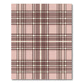 Soft Rose Pink Plaid Lines Rug
