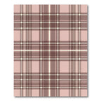 Soft Rose Pink Plaid Lines Rug
