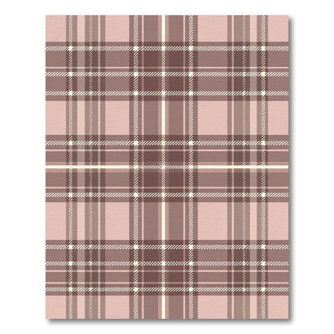 Soft Rose Pink Plaid Lines Rug
