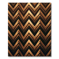 Golden Bronze Jagged Chevron Overlay Rug