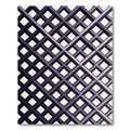 Geometric Dark Purple Lattice Grid Rug