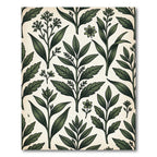Verdant Botanical Branch Leaf Repeats Rug