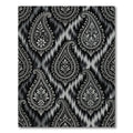 Monochromatic Paisley Ikat Texture Rug