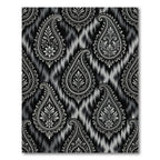 Monochromatic Paisley Ikat Texture Rug