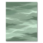 Ethereal Sage Green Abstract Wave Rug