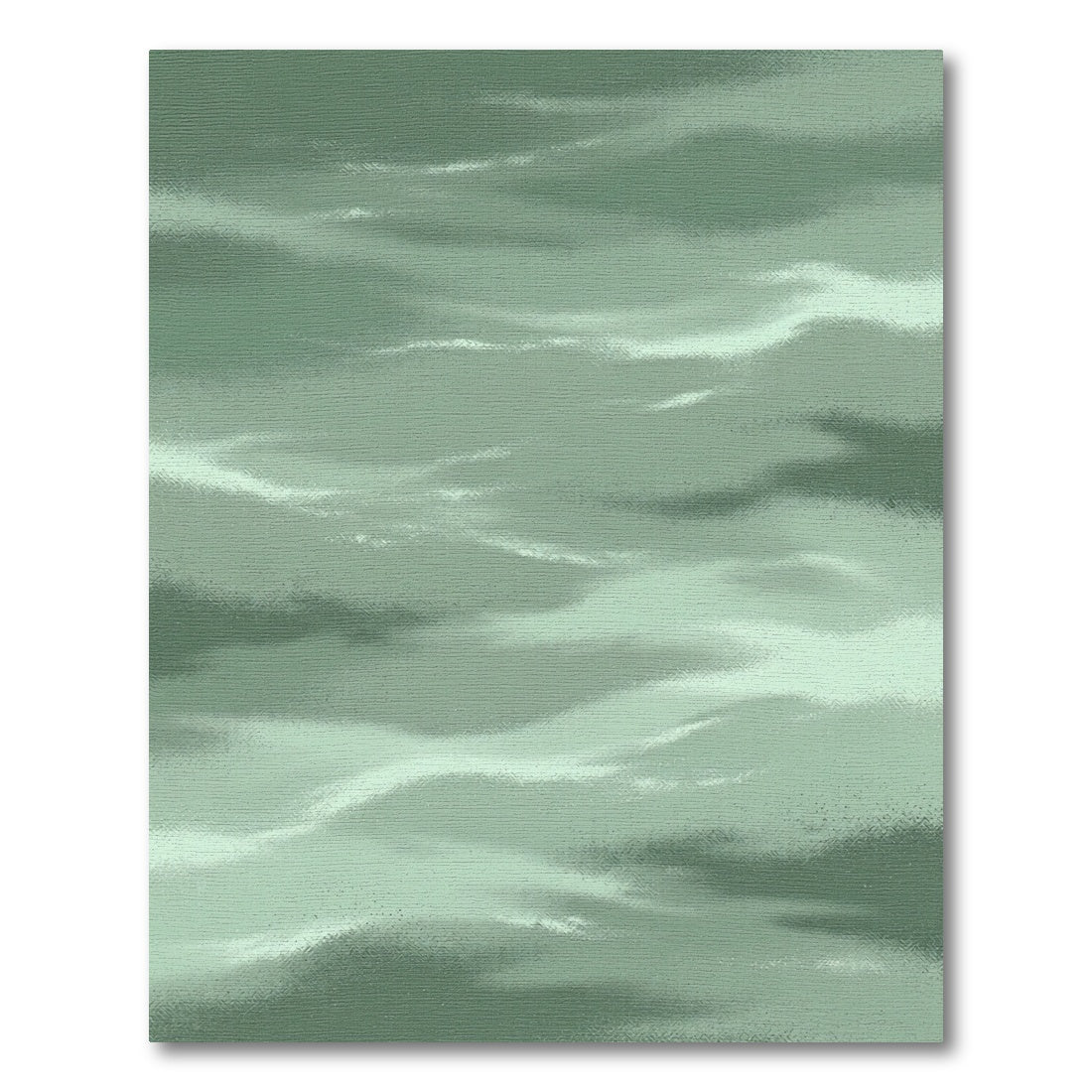 Ethereal Sage Green Abstract Wave Rug