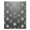 Gray White Pixelated Floral Rug