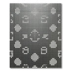 Gray White Pixelated Floral Rug