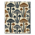 Mid Century Mushroom Forest Earth Tones Rug