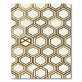 Geometric Honeycomb Cream and Bronze Rug