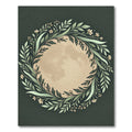 Green Floral Wreath Botanical Frame Rug