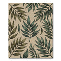 Earthy Leafy Branches Tan Background Rug