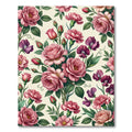 Romantic Pink Rose and Carnation Floral Rug
