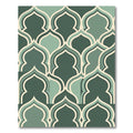 Sage Green Arched Geometric Tile Rug