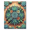 Desert Bloom Cactus Garden Rug