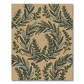 Olive Branch Wreath Botanical Sage Earthy Rug