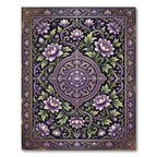 Violet Lotus Floral Intricate Mandalas Rug