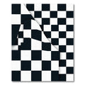 Monochrome Checkerboard Fold Graphic Rug