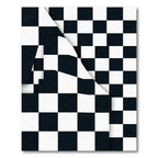 Monochrome Checkerboard Fold Graphic Rug