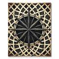Gilded Black Compass Celestial Medallion Rug