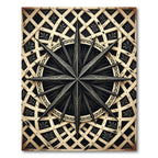 Gilded Black Compass Celestial Medallion Rug