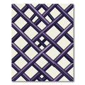 Modern Purple Interlocking Geometric Lattice Rug