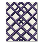 Modern Purple Interlocking Geometric Lattice Rug
