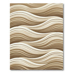 Elegant Cream and Beige Flowing Waves Rug