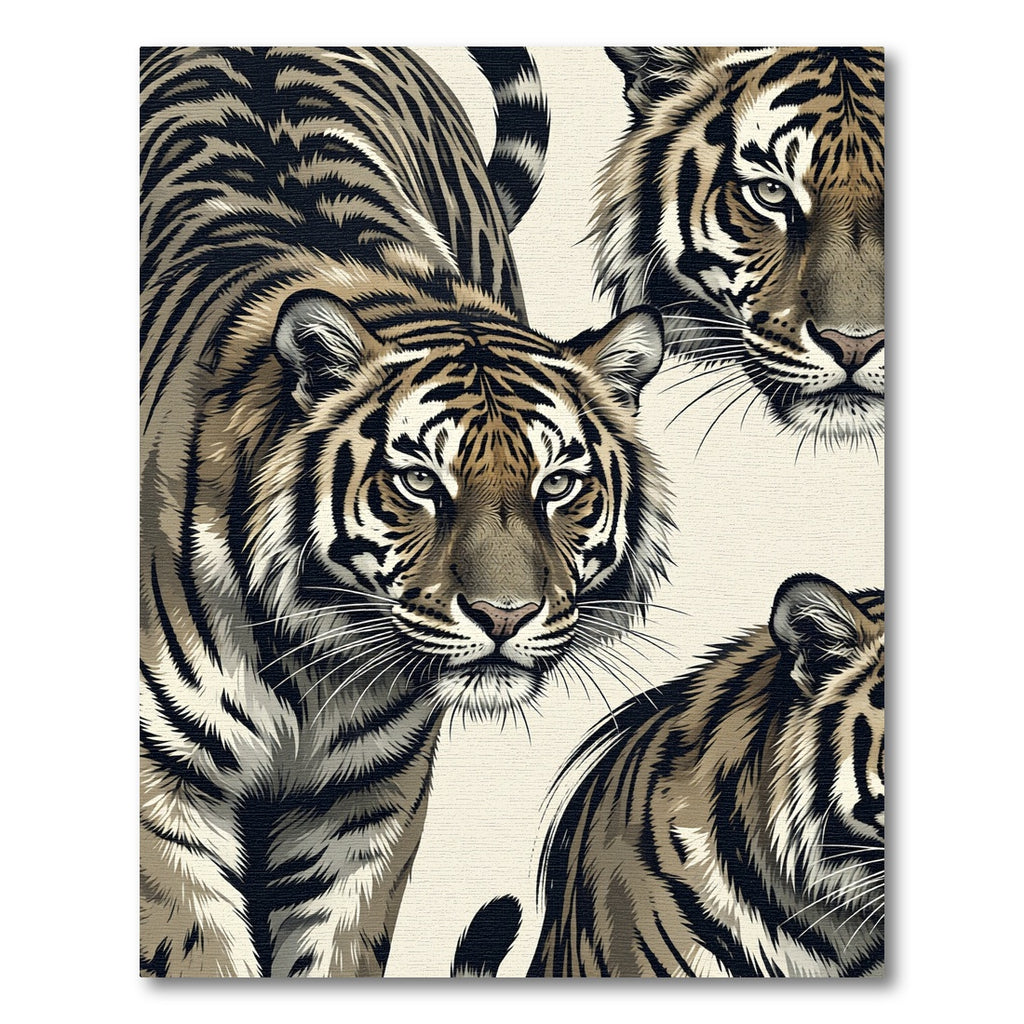 Majestic Bengal Tiger Portrait Rug