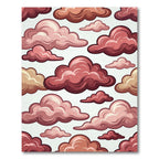 Crimson Rose Cloudscape Arrangement Rug