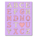 Pastel Floral Alphabet Letters Rug