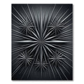 Monochromatic Metallic Starburst Geometric Rug