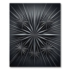 Monochromatic Metallic Starburst Geometric Rug