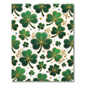 Golden Shamrock Clover Emerald Botanical Rug