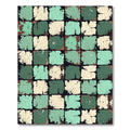 Distressed Patchwork Slate Teal Cream Rug