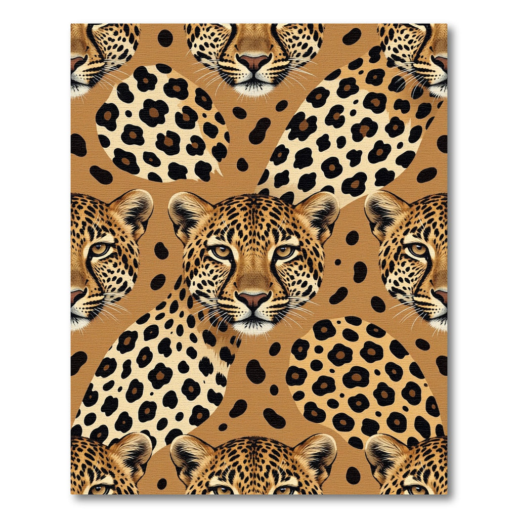 Golden Leopard Spotted Animal Fur Rug