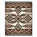 Earthy Geometric Tribal Diamond Creamsicle Rug