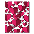 Crimson Pink Heart Collage Rug