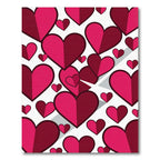 Crimson Pink Heart Collage Rug