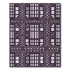 Dark Plum Lattice Window Repeat Rug