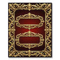 Regal Gold Ornate Flourish Frame Rug