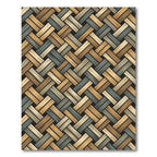 Woven Neutral Earth Tone Basketweave Rug