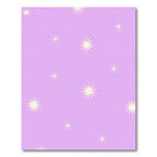 Lavender Yellow Starburst Sparkle Whimsy Rug